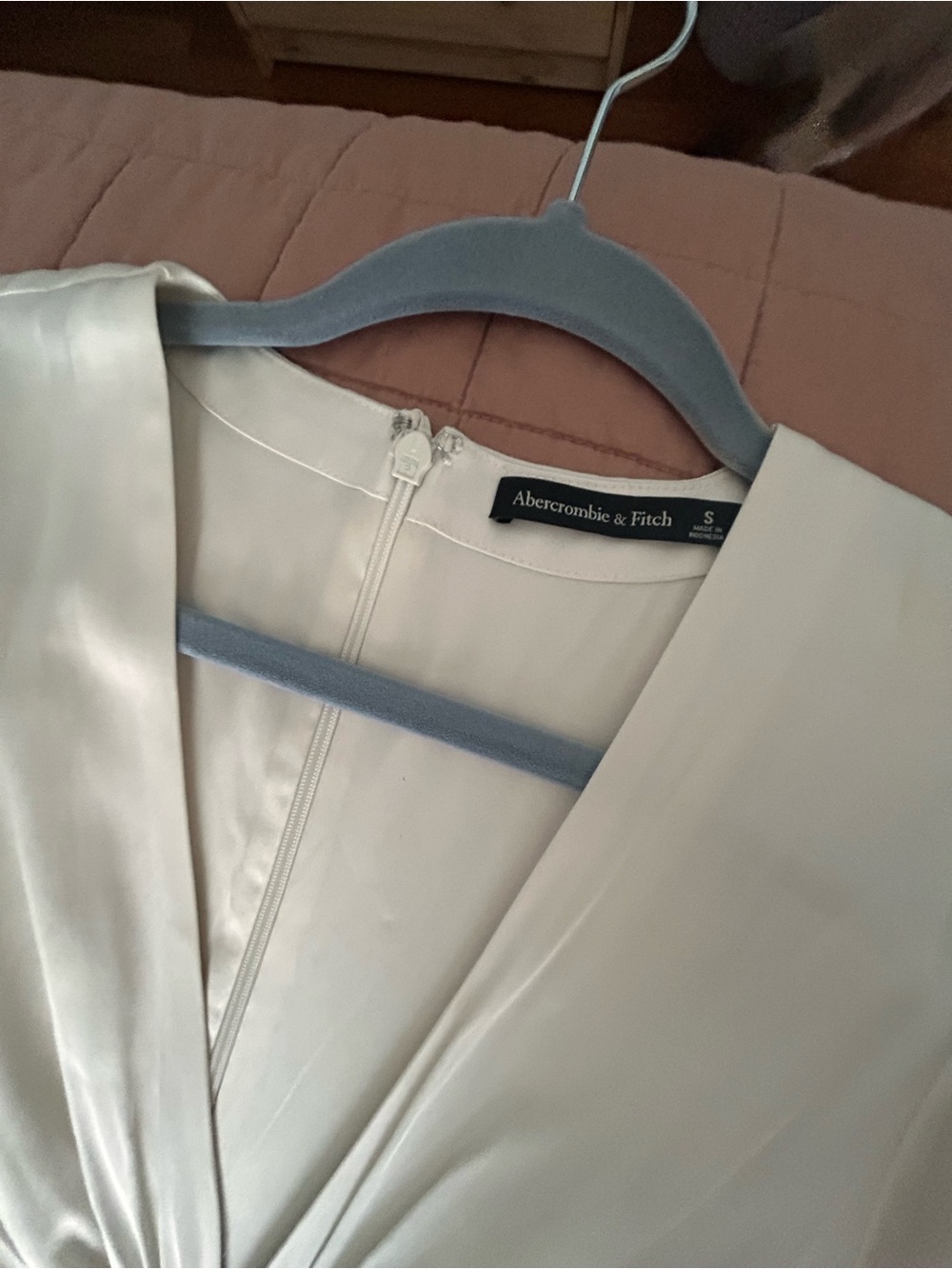 Ivory Satin Twist-Front Maxi Dress - Picture 3 of 4